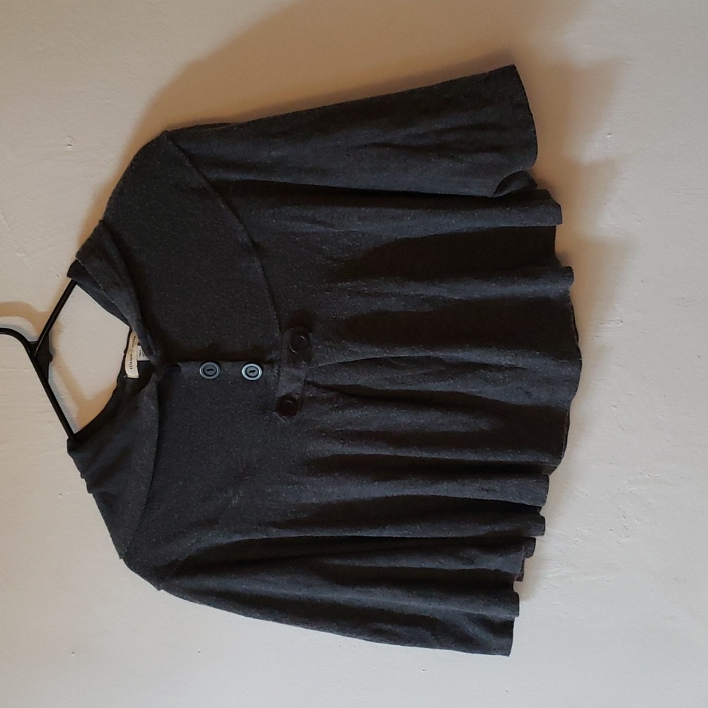 silence + noise | Grey Hooded Cropped Poncho | m/l
